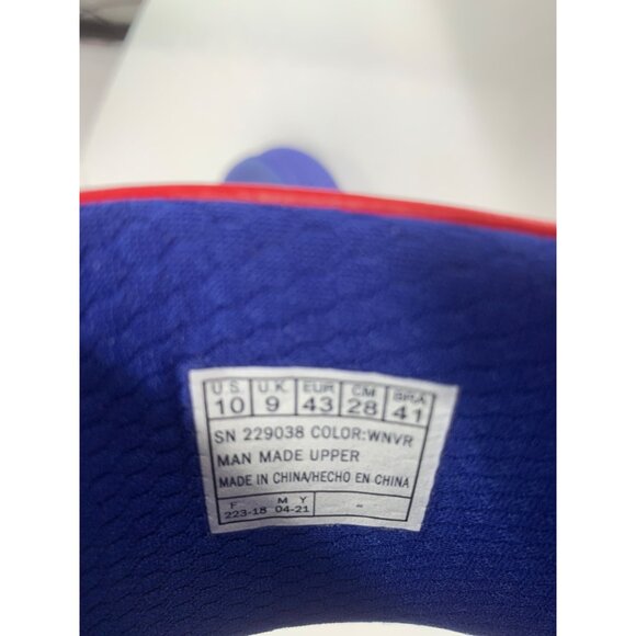 Skechers Mens 10 Yoga Mat Slide Sandals WNVR United States Flag Red White Blue U - Picture 2 of 8